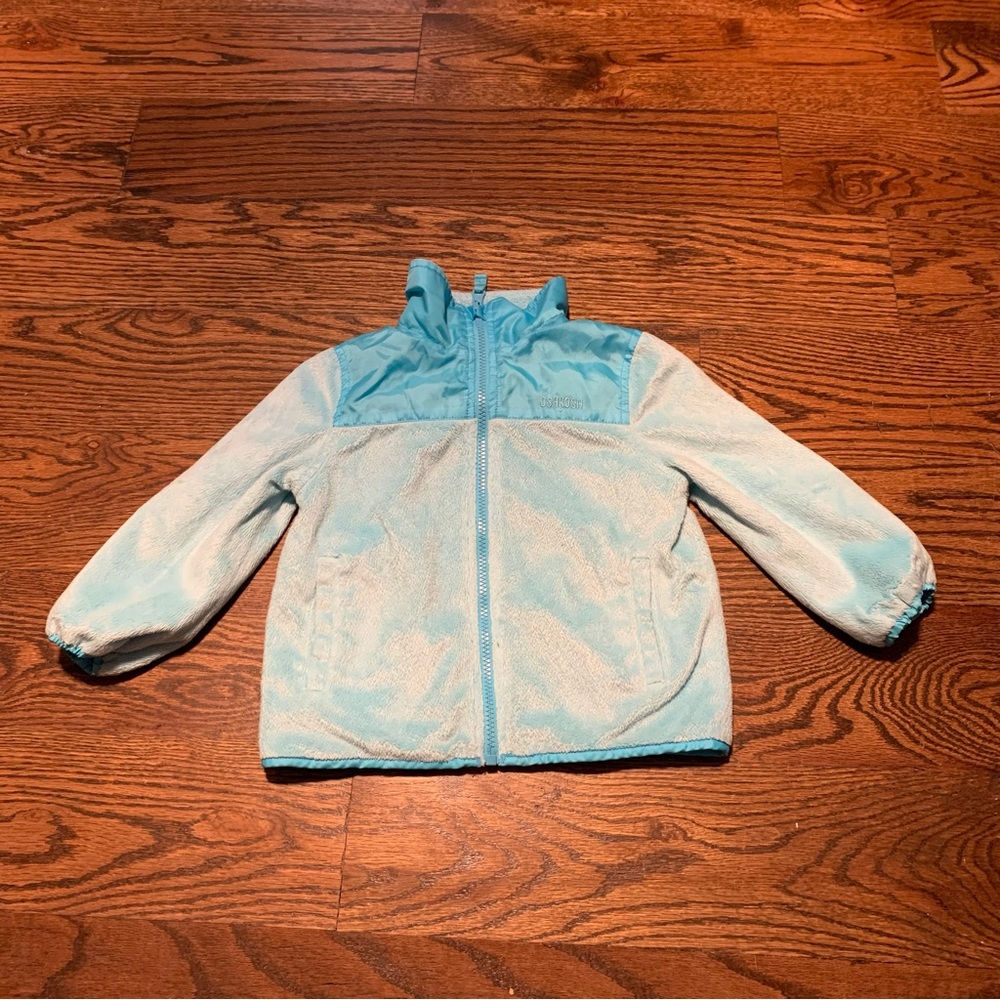 Oshkosh Baby Girl Clothes 3T Blue Fully Reversible Jacket